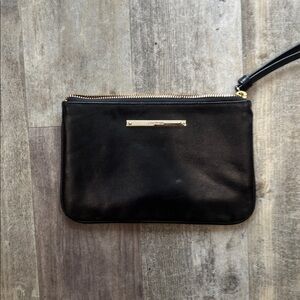 Brahmin Black Leather Wristlet